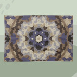 Retro Mandala Blume Blue Tan and Brown Geschirrtuch<br><div class="desc">Dieses Retro-Mandala-Blume-Design ist braun,  blau und braun. Funky Muster und großartige Visuals für den modernen Hippie oder für jeden,  der helle trippige Farben mag!</div>