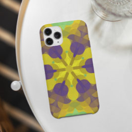 Retro Mandala Blume Gelb Lila und grün Case-Mate iPhone Hülle