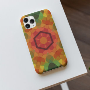 Retro Mandala Blume Orange Gelb und Grün Case-Mate iPhone Hülle