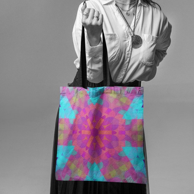 Retro Mandala Blume Rosa Blau und Lila (Von Creator hochgeladen)