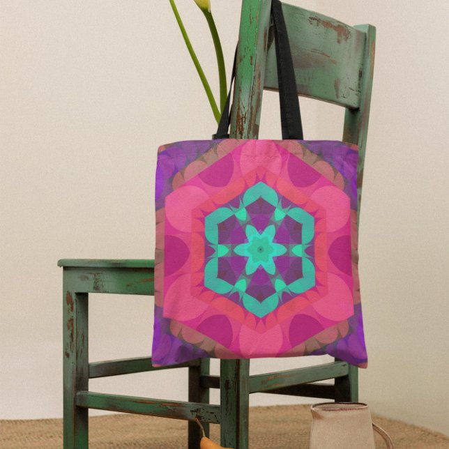 Retro Mandala Blume Rosa Blau und Lila (Von Creator hochgeladen)