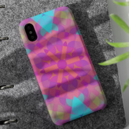 Retro Mandala Blume Rosa Blau und Lila Case-Mate iPhone Hülle