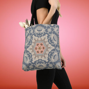 Retro Mandala Blume Tan Blue und Orange