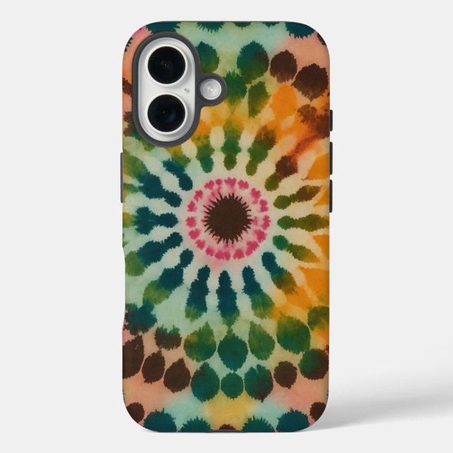 Retro Mandala Gefärbte Krawatte Case-Mate iPhone Hülle (Rückseite)