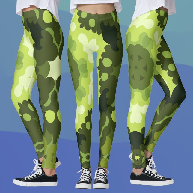 Retro Mandala Green Leggings (Von Creator hochgeladen)