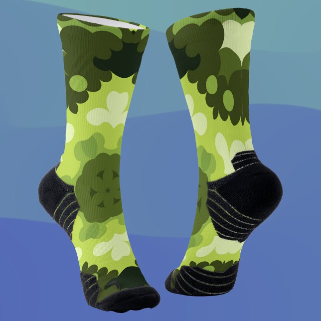 Retro Mandala Green Socken (Von Creator hochgeladen)