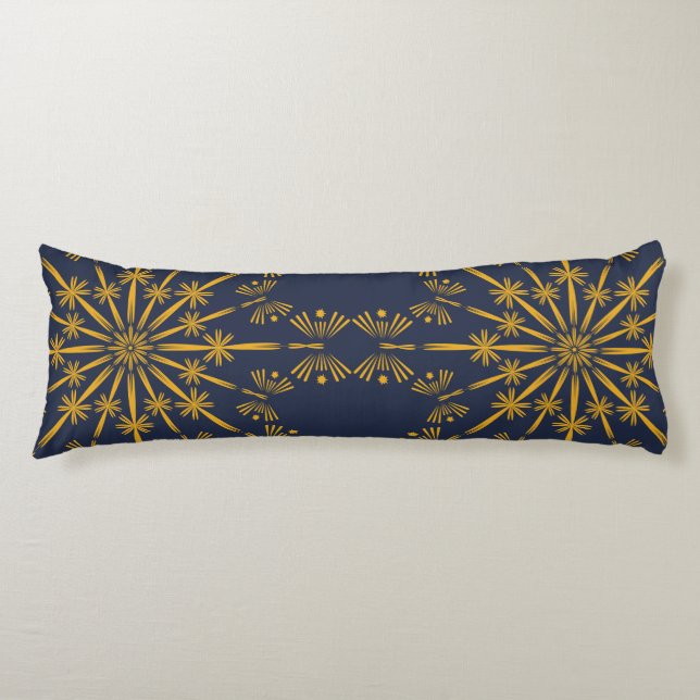 Retro Mandala Mitternacht Kissen (Vorderseite)