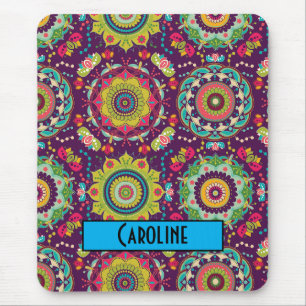 Retro-Mandala-Muster Mousepad