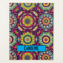 Retro Mandala Muster Personalisiert