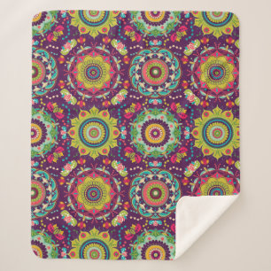 Retro-Mandala-Muster Sherpadecke