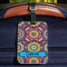 Retro Mandala Pattern Gepäckanhänger