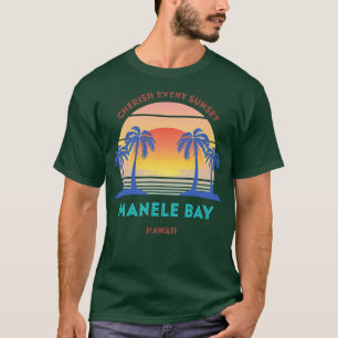 Retro Manele Bay Beach Cheret jeden Sonnenuntergan T-Shirt
