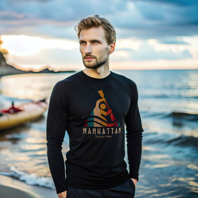 Retro Manhattan Kayaking T-Shirt (Von Creator hochgeladen)