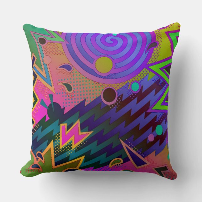 Retro Mania 800 Abstraktes Throw Kissen (Vorderseite)