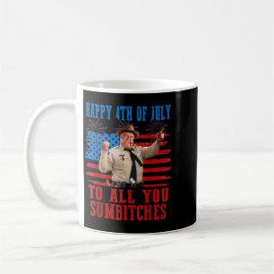 Retro Männer Smokey Frohes 4. Juli An Crazy Kaffeetasse