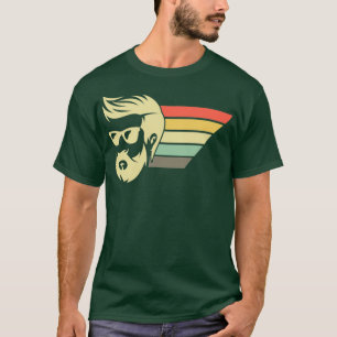 Retro Männlicher Bart Vintag Männer Maskulinarisch T-Shirt