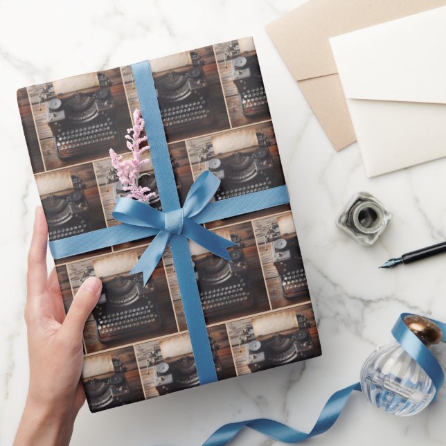 Retro Manuelle Schreibmaschine Geschenkpapier (Schenken)