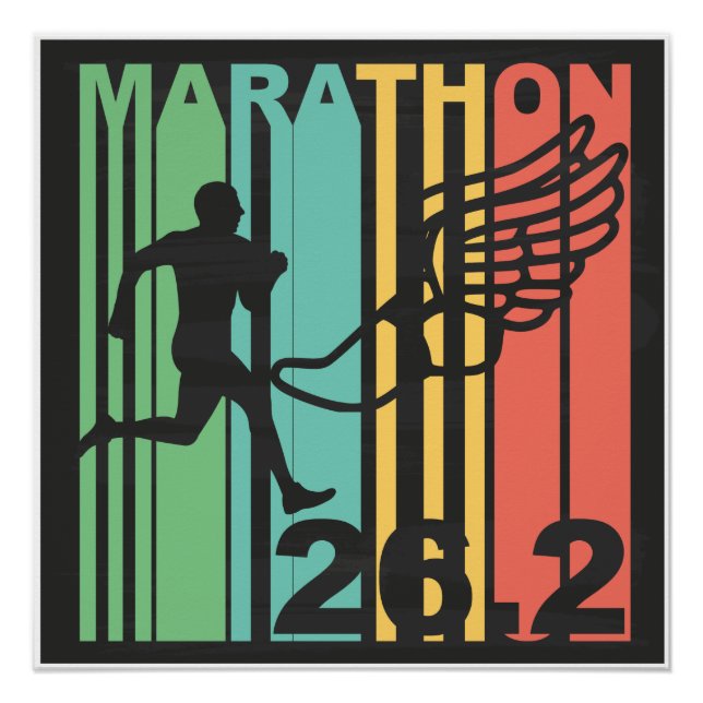 Retro Marathon Poster (Vorderseite)