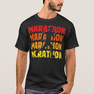 Retro Marathon Runner Silhouette Vintag Marathon T-Shirt