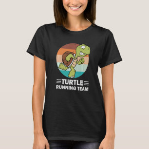 Retro Marathoner Marathon Runner Turtle Running T T-Shirt