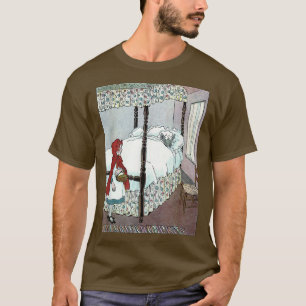Retro Märchen Böser Wolf Rotkäppchen T-Shirt