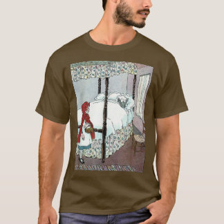 Retro Märchen Böser Wolf Rotkäppchen T-Shirt