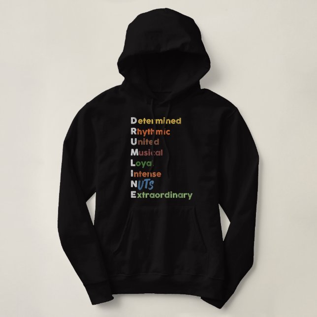 Retro Marching Band Drum Corps Drumline Hoodie (Design vorne)