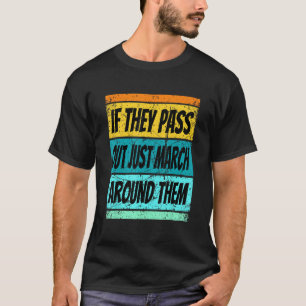 Retro Marching Band Shirt Pass Out Band Camp Men W
