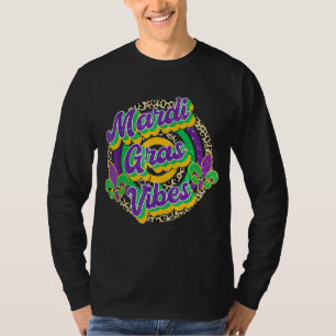 Retro Mardi Gras Vibes Leopard Fett Dienstag Kostü T-Shirt