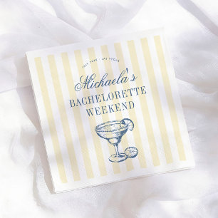 Retro-Margarita-Preppy-Junggesellinnen-Wochenendpa Serviette