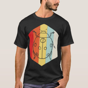 Retro Marienkäfer Linien T-Shirt