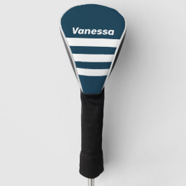 Retro-Marine-Streifen mit Namen Golf Headcover