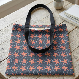Retro-Marine-und-Korallen-Blumen-Kachel-Tasche