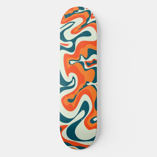 Retro-Marmor-60er Skateboard (Vorderseite)