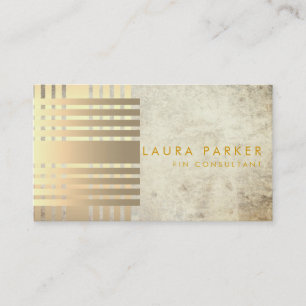 Retro Marmorgoldgeometrischer Finanzbau Visitenkarte