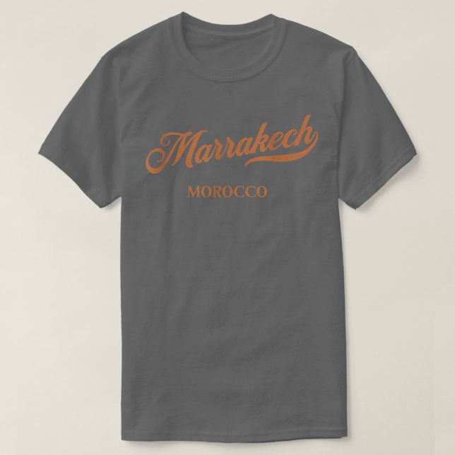 Retro Marokko Stadt Marrakesch T-Shirt (Design vorne)