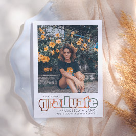 Retro | Maroon Graduate 2023 Foto Ankündigung