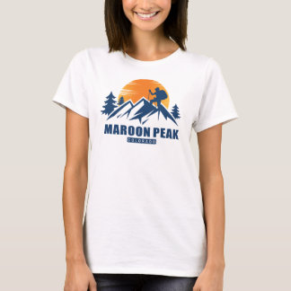 Retro Maroon Peak T - Shirt