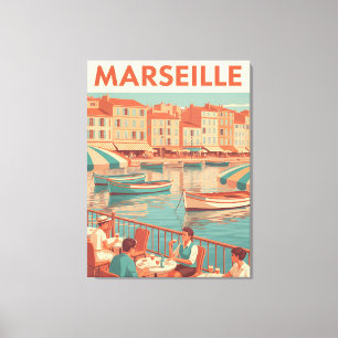 Retro Marseille Reisen: Französische Riviera Leinwanddruck