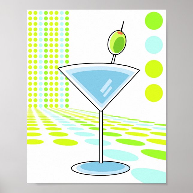Retro Martini 8x10 Poster (Vorne)