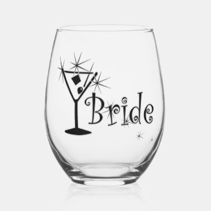 Retro Martini - Bride Weinglas Ohne Stiel