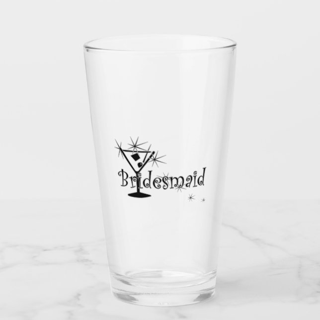 Retro Martini - Bridesmaid Glas (Vorderseite)
