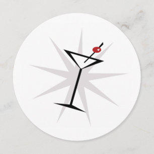 Retro Martini Cocktail Party Einladungen