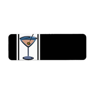 Retro Martini Cocktailadressen Labels