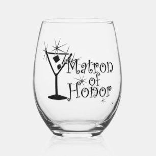 Retro Martini - Ehrenmatrone Weinglas Ohne Stiel