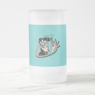 Retro Martini-Mann-Glas 1950 Mattglas Bierglas