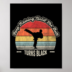 Retro-Märtyr-Kunst Schwarzgurt-Training-Grafik Poster