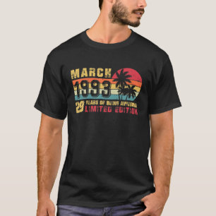 Retro März 1993 29 Jahre alte limitierte Ausgabe 2 T-Shirt