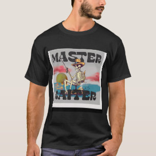 Retro-Master-Köder mit Angel-Skelett T-Shirt