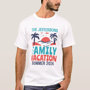 Retro Matching Family Vacation Beach Ferienreise T-Shirt